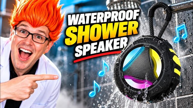 EBODA Bluetooth Shower Speaker, Portable Bluetooth Speakers, IP67 Waterproof Wireless Speaker with LED Light, Floating, 2000mAh, True Wireless Stereo for Kayak, Beach, Gifts for Unisex - Black hands-on review