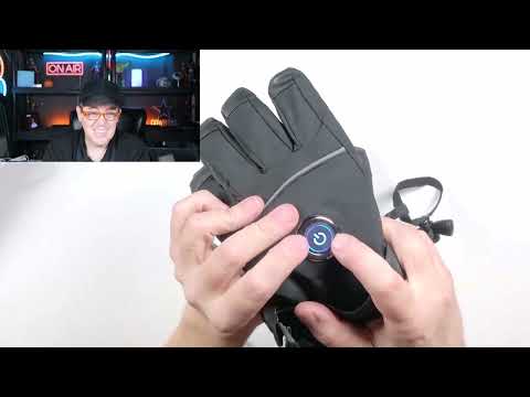 PEKWZIZ Rechargeable Heated Gloves for Men Women, 6000mAh Batteries, Waterproof Touchscreen Winter Gloves (Model YLD-061-Gloves) shown during my hands-on review