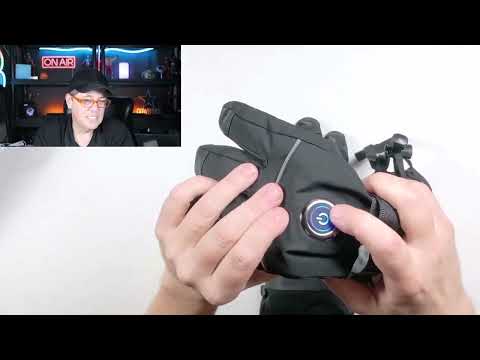 PEKWZIZ Rechargeable Heated Gloves for Men Women, 6000mAh Batteries, Waterproof Touchscreen Winter Gloves (Model YLD-061-Gloves) shown during my hands-on review