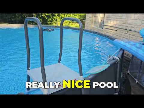 24 foot above ground pool: INTEX Ultra XTR 24 ft x 52 in Round Above-Ground Pool Set shown during my hands-on review