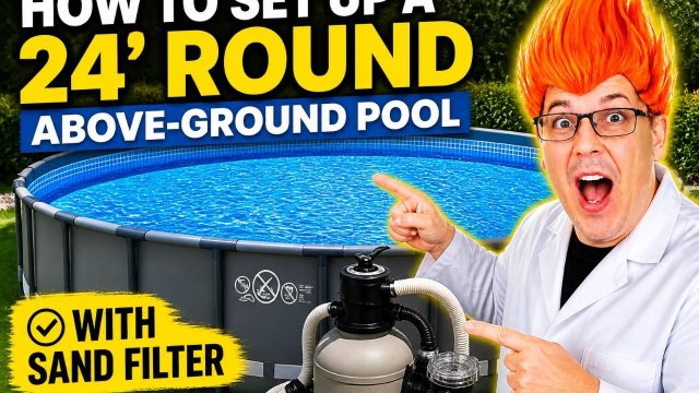 24 foot above ground pool: INTEX Ultra XTR 24 ft x 52 in Round Above-Ground Pool Set shown in my hands-on review
