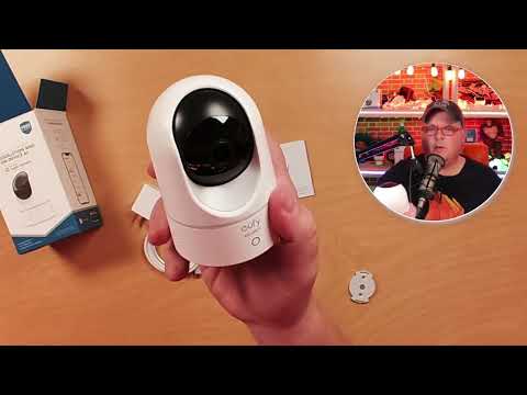 eufy pan tilt indoor camera: eufy Security Indoor Cam E220 shown during my hands-on review