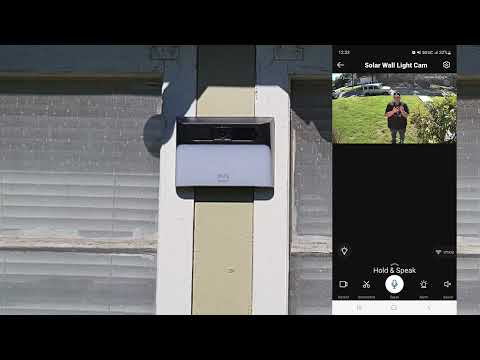 eufy Solar Wall Light Cam S120: eufy Solar Wall Light Cam S120 shown during my hands-on review