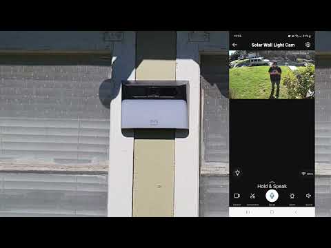 eufy Solar Wall Light Cam S120: eufy Solar Wall Light Cam S120 shown during my hands-on review