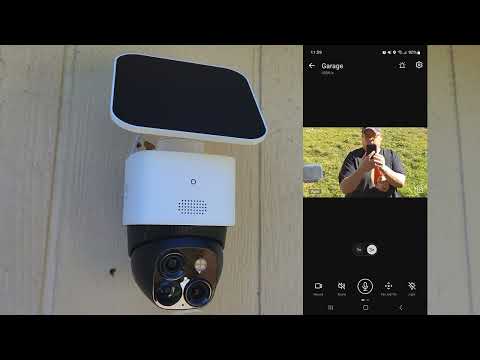 eufy SoloCam S340 setup: eufy SoloCam S340 shown during my hands-on review