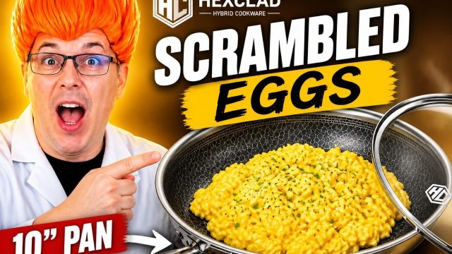 HexClad 10-inch pan: HexClad 10-Inch Hybrid Frying Pan shown in my hands-on review
