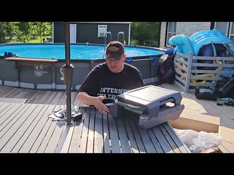 solar pool skimmer: Anpool P1 Solar-Powered Robotic Pool Skimmer shown during my hands-on review