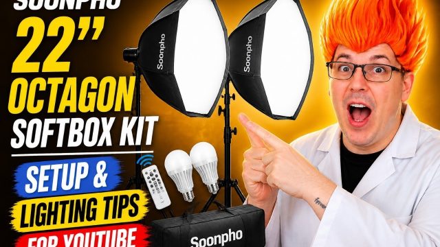 Soonpho softbox lighting kit: Soonpho 22-inch Octagonal Softbox Lighting Kit (2-pack) shown in my hands-on review