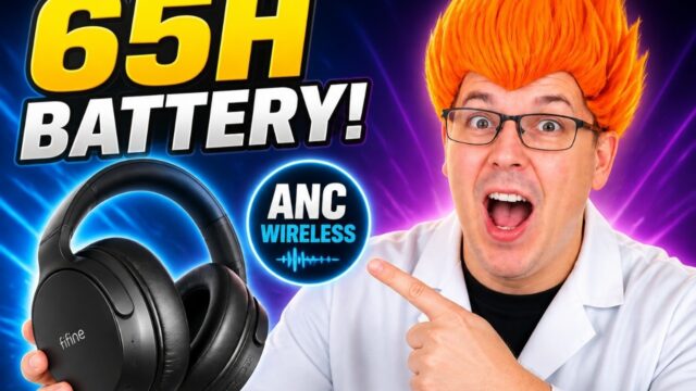 wireless ANC gaming headphones: FIFINE Wireless ANC Over-Ear Headphones shown in my hands-on review